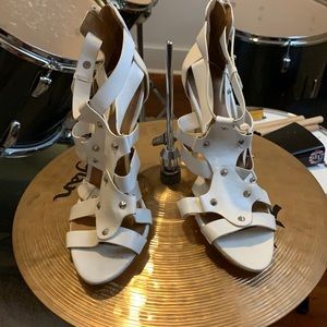 Never worn white heels